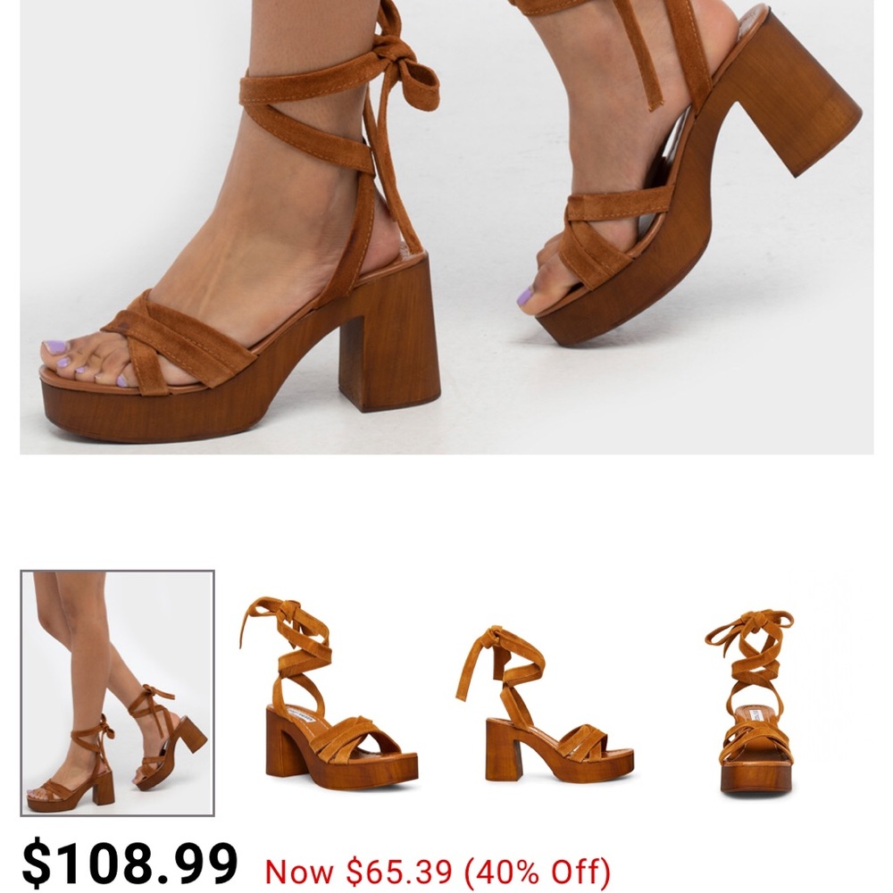 Steve Madden Rydley Platform Block Heel size 7